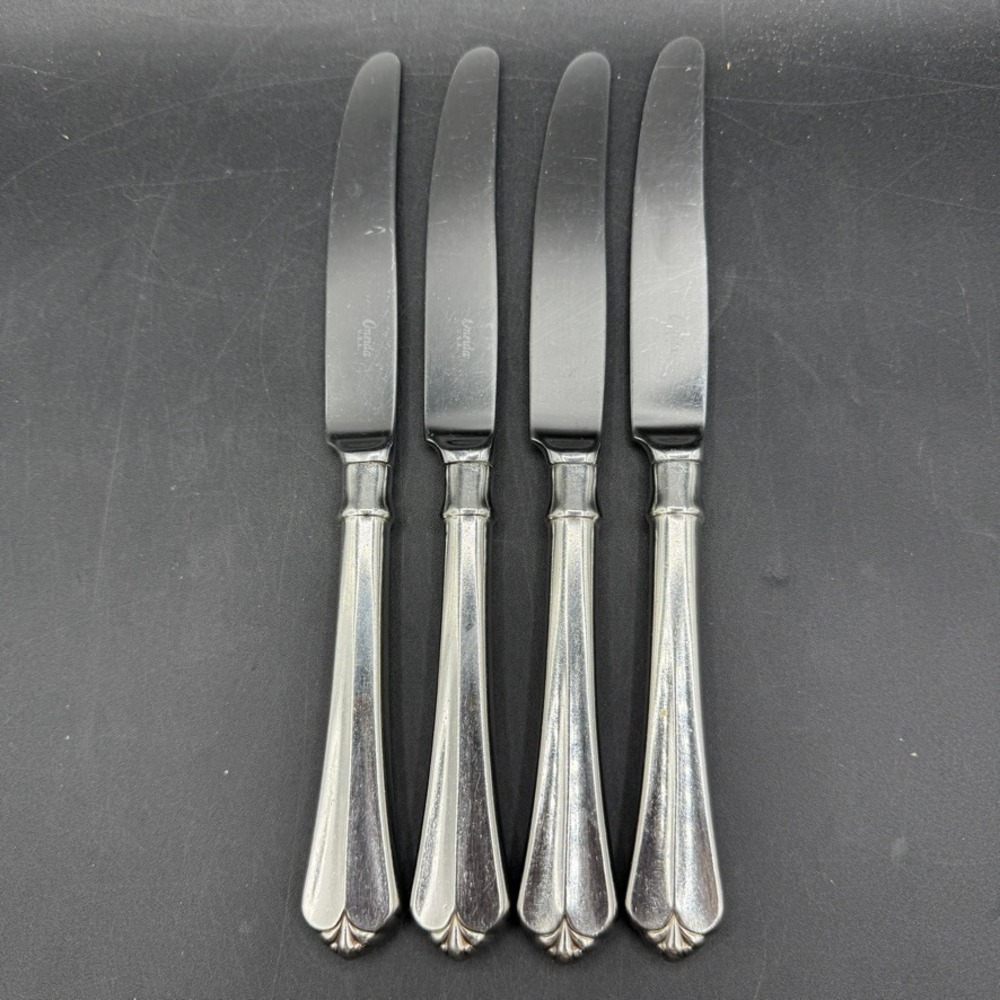Vintage Oneida Julliard Dinner Knife Set 4 Stainless Heirloom Cottage